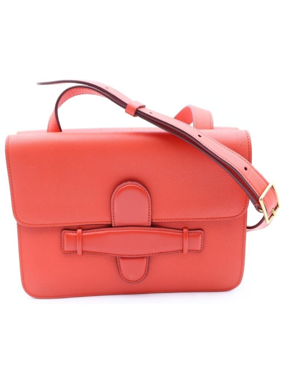 Celine Symmetrical Shoulder Bag Red Leather